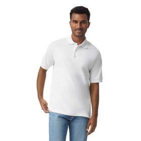   DryBlend rövid ujjú galléros férfi póló, Gildan GI8800, White-L