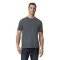 Modern oldalvarrott rövid ujjú kereknyakú póló, Gildan GI980, Charcoal-XL