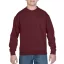 Kereknyakú gyerekpulóver, Gildan GIB18000, Maroon-XS