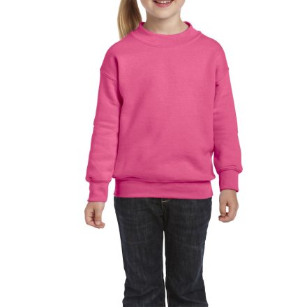 Kereknyakú gyerekpulóver, Gildan GIB18000, Safety Pink-L