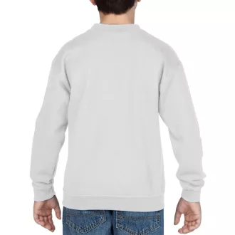 Kereknyakú gyerekpulóver, Gildan GIB18000, White-L