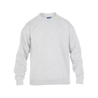 Kereknyakú gyerekpulóver, Gildan GIB18000, White-L