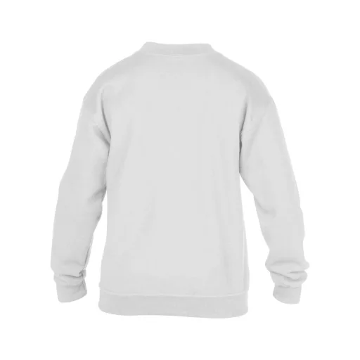 Kereknyakú gyerekpulóver, Gildan GIB18000, White-L