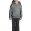 Kapucnis gyerekpulóver kenguruzsebbel, Gildan GIB18500, Graphite Heather-XL