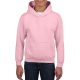 Kapucnis gyerekpulóver kenguruzsebbel, Gildan GIB18500, Light Pink-L