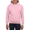 Kapucnis gyerekpulóver kenguruzsebbel, Gildan GIB18500, Light Pink-XS