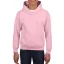 Kapucnis gyerekpulóver kenguruzsebbel, Gildan GIB18500, Light Pink-XS