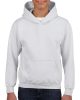 Kapucnis gyerekpulóver kenguruzsebbel, Gildan GIB18500, White-L