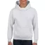 Kapucnis gyerekpulóver kenguruzsebbel, Gildan GIB18500, White-XS