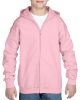 Cipzáros kapucnis gyerekpulóver, Gildan GIB18600, Light Pink-L