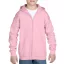 Cipzáros kapucnis gyerekpulóver, Gildan GIB18600, Light Pink-L