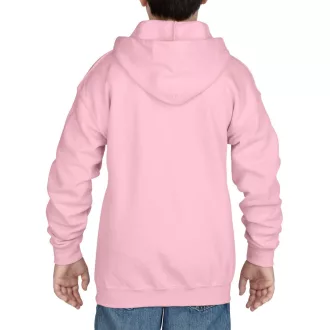   Cipzáros kapucnis gyerekpulóver, Gildan GIB18600, Light Pink-L