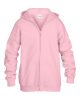 Cipzáros kapucnis gyerekpulóver, Gildan GIB18600, Light Pink-L