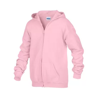   Cipzáros kapucnis gyerekpulóver, Gildan GIB18600, Light Pink-L