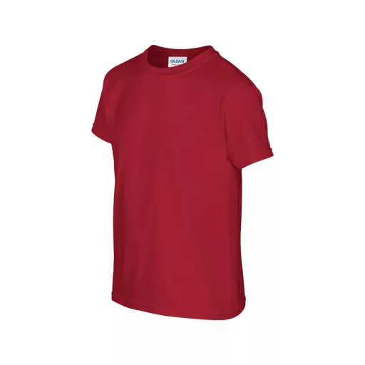 Kereknyakú rövid ujjú gyerekpóló, Gildan GIB5000, Cardinal Red-XL