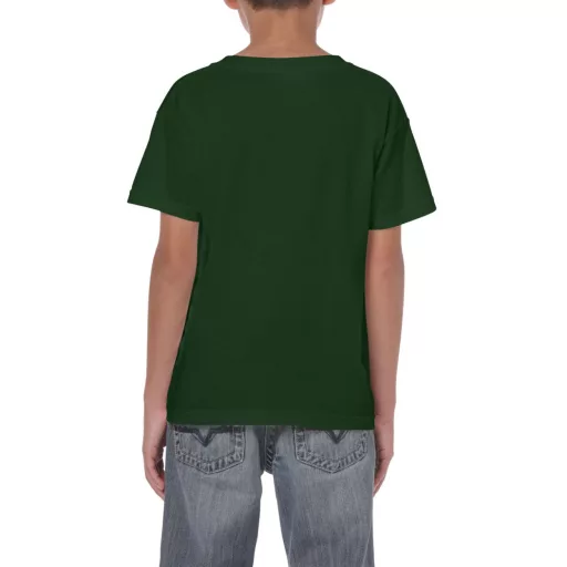 Kereknyakú rövid ujjú gyerekpóló, Gildan GIB5000, Forest Green-XS