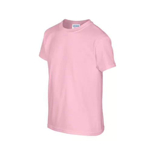 Kereknyakú rövid ujjú gyerekpóló, Gildan GIB5000, Light Pink-S