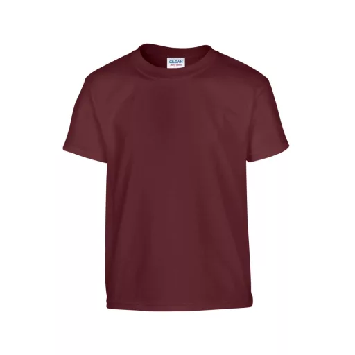 Kereknyakú rövid ujjú gyerekpóló, Gildan GIB5000, Maroon-XS