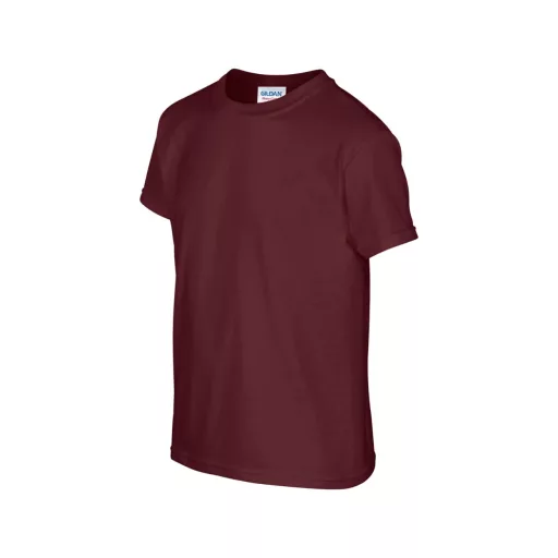 Kereknyakú rövid ujjú gyerekpóló, Gildan GIB5000, Maroon-XS