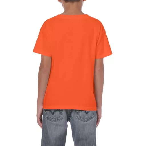 Kereknyakú rövid ujjú gyerekpóló, Gildan GIB5000, Orange-XS