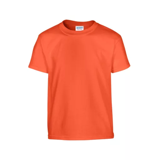 Kereknyakú rövid ujjú gyerekpóló, Gildan GIB5000, Orange-XS