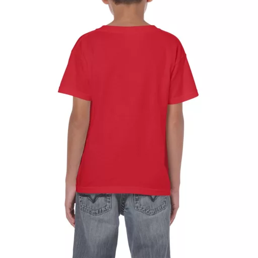 Kereknyakú rövid ujjú gyerekpóló, Gildan GIB5000, Red-L