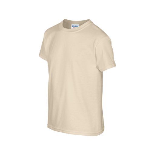 Kereknyakú rövid ujjú gyerekpóló, Gildan GIB5000, Sand-M