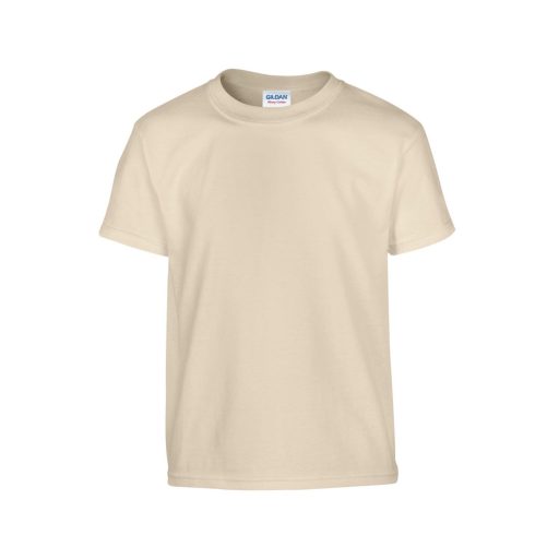 Kereknyakú rövid ujjú gyerekpóló, Gildan GIB5000, Sand-S