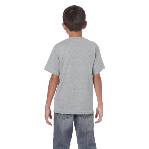Kereknyakú rövid ujjú gyerekpóló, Gildan GIB5000, Sport Grey-M