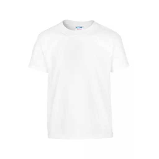 Kereknyakú rövid ujjú gyerekpóló, Gildan GIB5000, White-XS