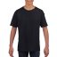 Rövid ujjú Softstyle gyerekpóló, Gildan GIB64000, Black-L