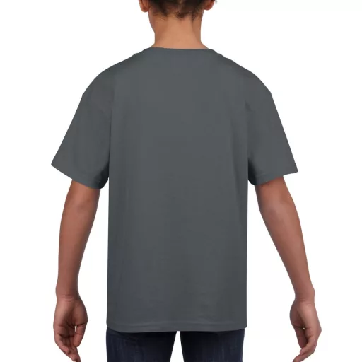 Rövid ujjú Softstyle gyerekpóló, Gildan GIB64000, Charcoal-L