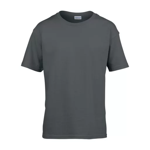 Rövid ujjú Softstyle gyerekpóló, Gildan GIB64000, Charcoal-L