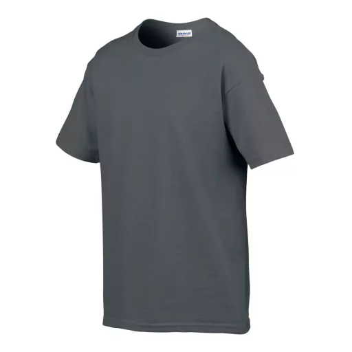 Rövid ujjú Softstyle gyerekpóló, Gildan GIB64000, Charcoal-L
