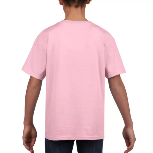 Rövid ujjú Softstyle gyerekpóló, Gildan GIB64000, Light Pink-XL