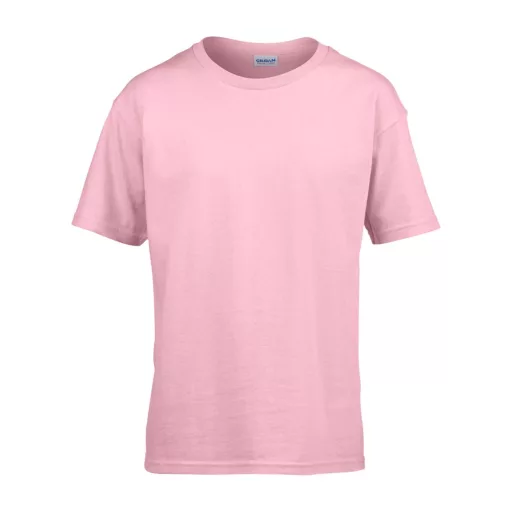Rövid ujjú Softstyle gyerekpóló, Gildan GIB64000, Light Pink-XL
