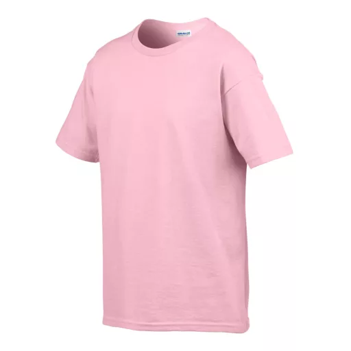 Rövid ujjú Softstyle gyerekpóló, Gildan GIB64000, Light Pink-XL