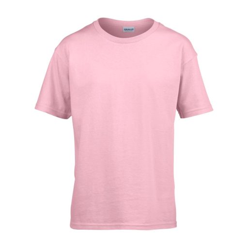 Rövid ujjú Softstyle gyerekpóló, Gildan GIB64000, Light Pink-XS