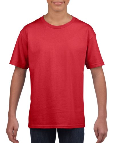 Rövid ujjú Softstyle gyerekpóló, Gildan GIB64000, Red-L