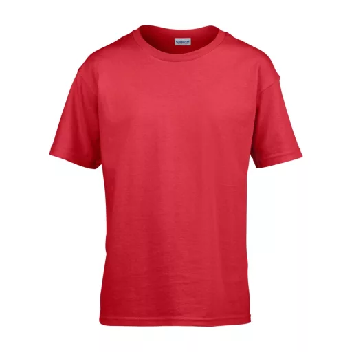 Rövid ujjú Softstyle gyerekpóló, Gildan GIB64000, Red-XS
