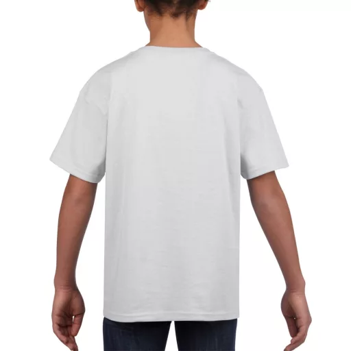 Rövid ujjú Softstyle gyerekpóló, Gildan GIB64000, White-XS