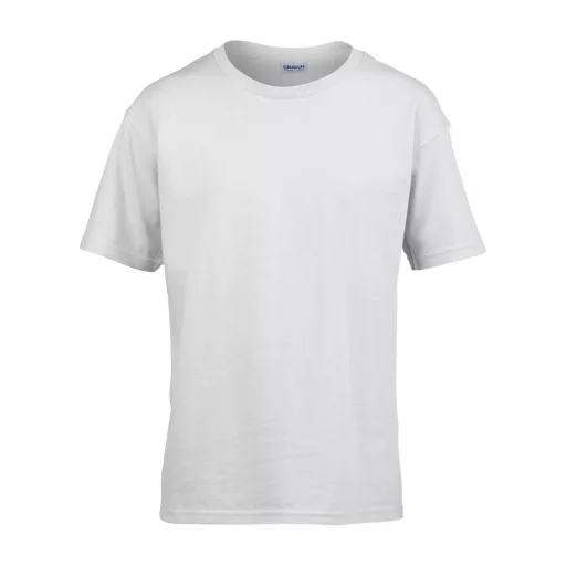 Rövid ujjú Softstyle gyerekpóló, Gildan GIB64000, White-XS