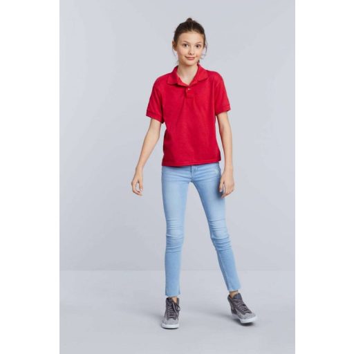 Gildan galléros gyerek póló GIB72800, Red -R-XS