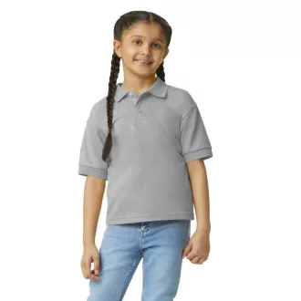   DryBlend 50/50 galléros rövid ujjú gyerekpóló , Gildan GIB8800, Sport Grey-L