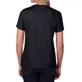   Kereknyakú rövid ujjú női póló, Gildan GIL4100, Black-M