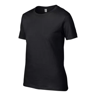   Kereknyakú rövid ujjú női póló, Gildan GIL4100, Black-M