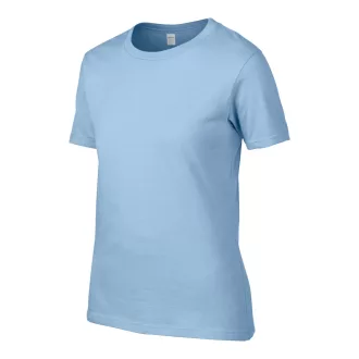   Kereknyakú rövid ujjú női póló, Gildan GIL4100, Light Blue-L