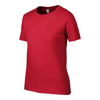 Kereknyakú rövid ujjú női póló, Gildan GIL4100, Red-S