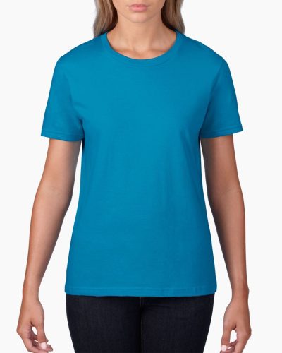 Kereknyakú rövid ujjú női póló, Gildan GIL4100, Sapphire-2XL