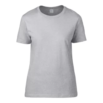   Kereknyakú rövid ujjú női póló, Gildan GIL4100, RS Sport Grey-S